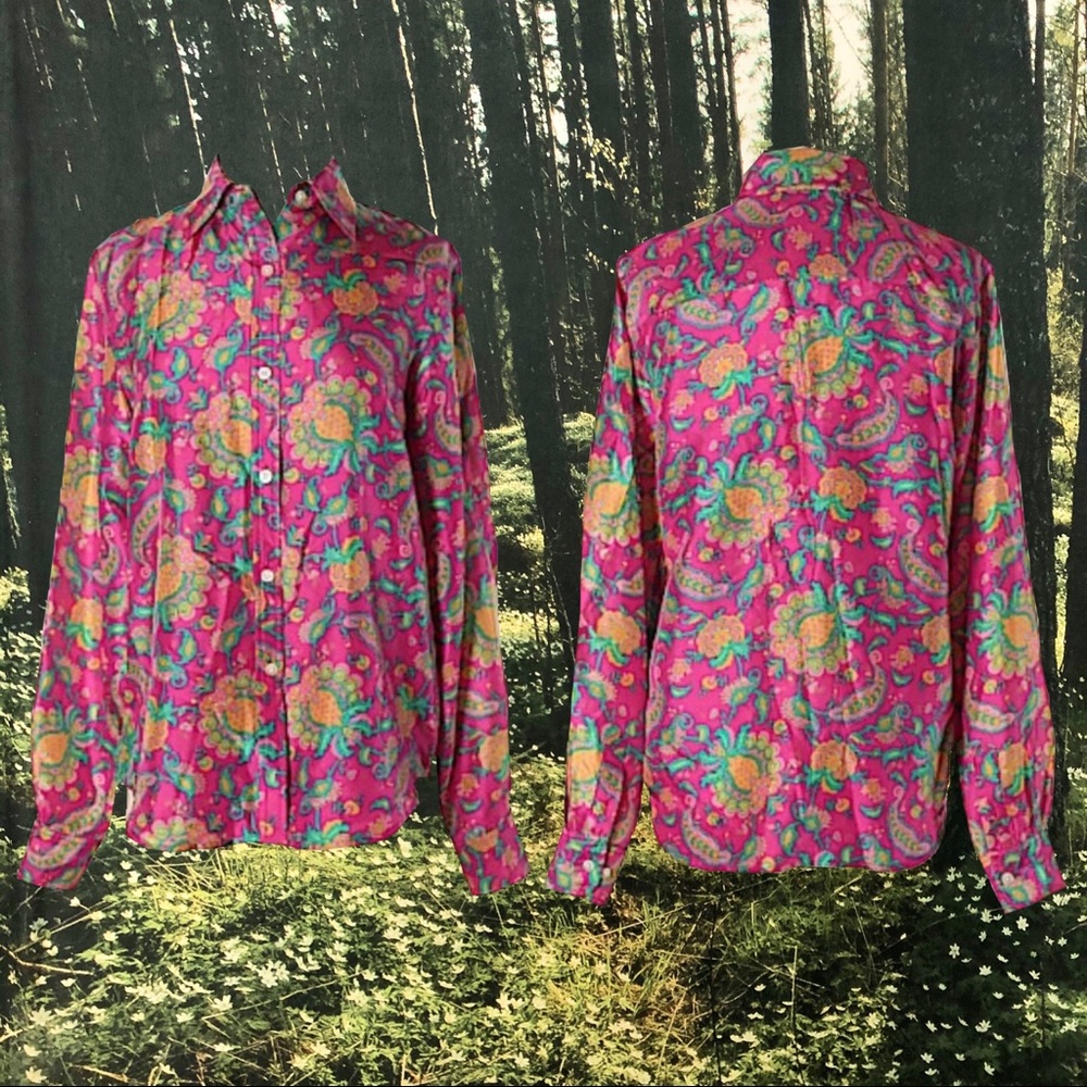 VTG Ralph Lauren Silk Blouse - Picture 2 of 3